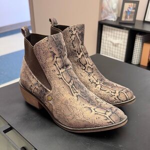 Snakeskin Ankle Boots